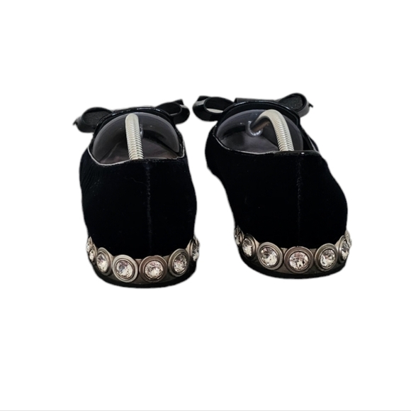 Miu Miu Juwel-heel Patent bow velvet flat very dark Neavy blue almost black 37/5 - Picture 2 of 7